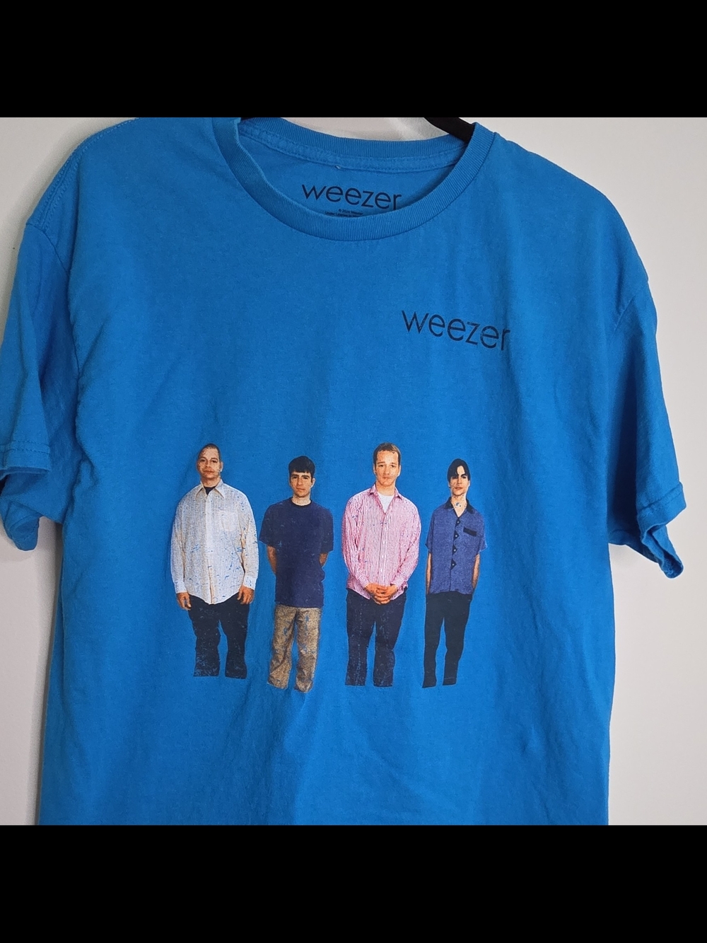 Weezer Blue Band Graphic T-Shirt - Unisex Large